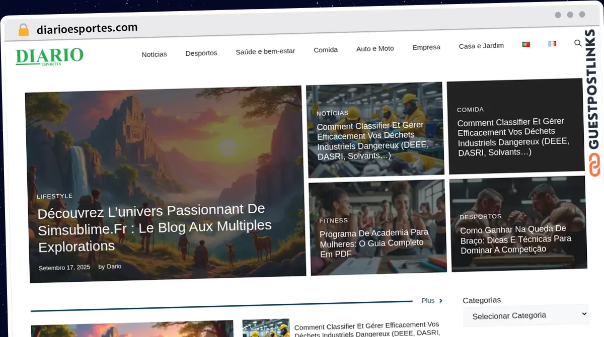 Publish Guest Post on diarioesportes.com