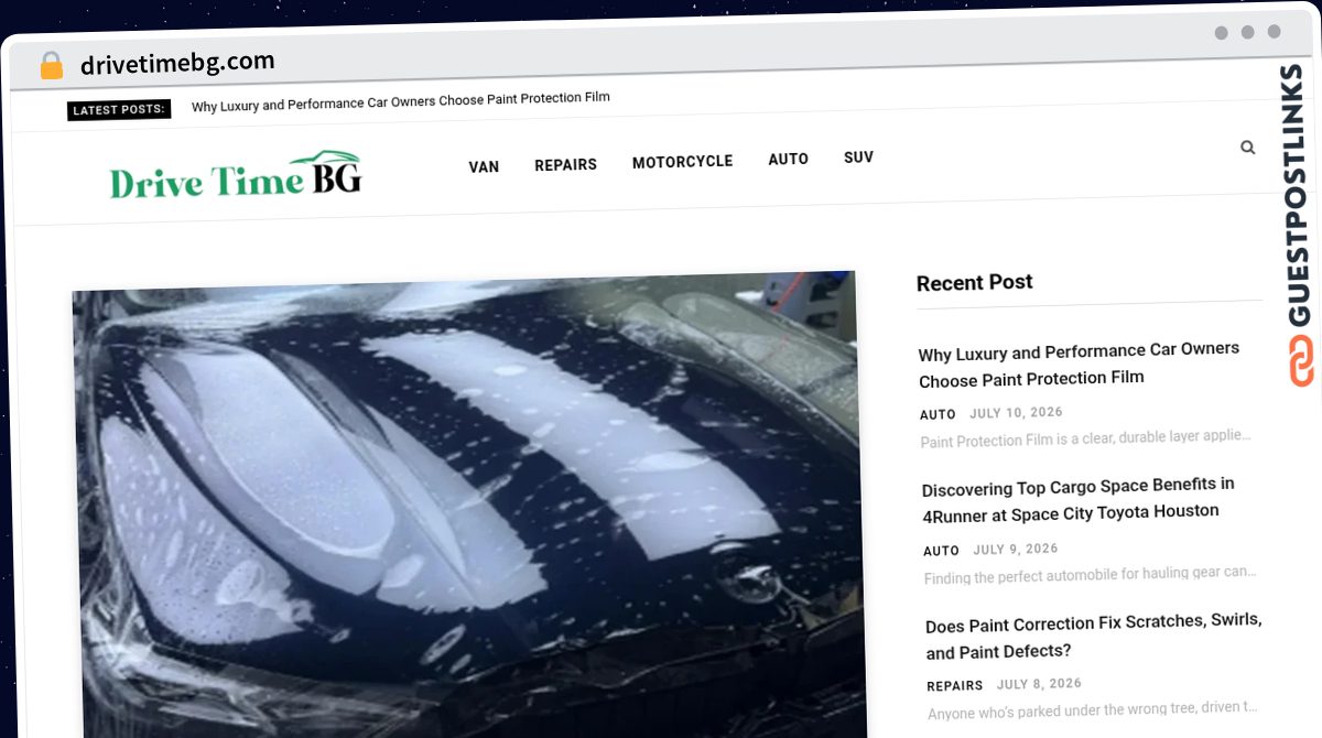Publish Guest Post on drivetimebg.com