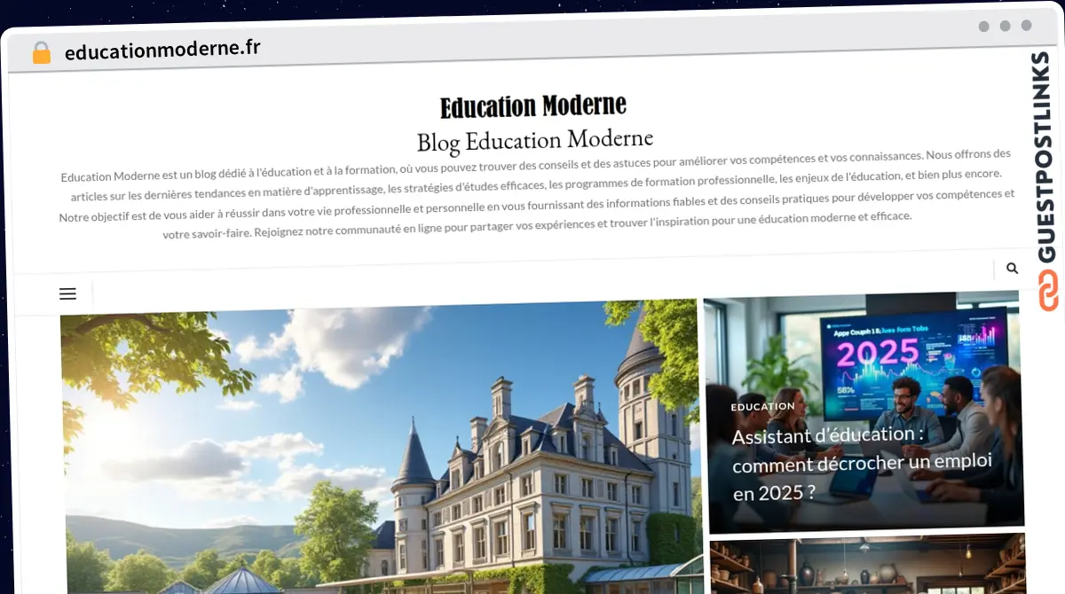 Publish Guest Post on educationmoderne.fr