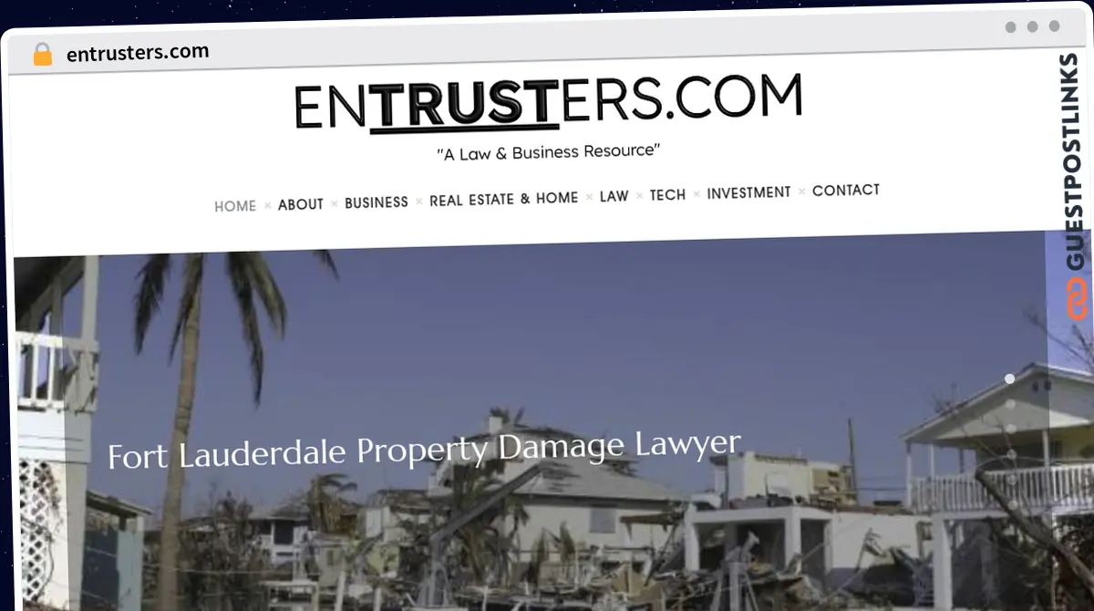 Publish Guest Post on entrusters.com