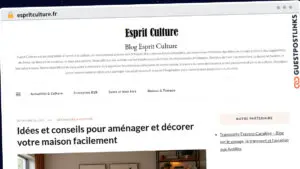 Publish Guest Post on espritculture.fr
