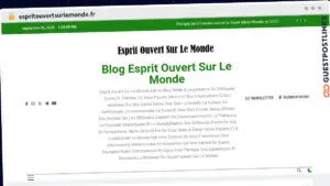 Publish Guest Post on espritouvertsurlemonde.fr