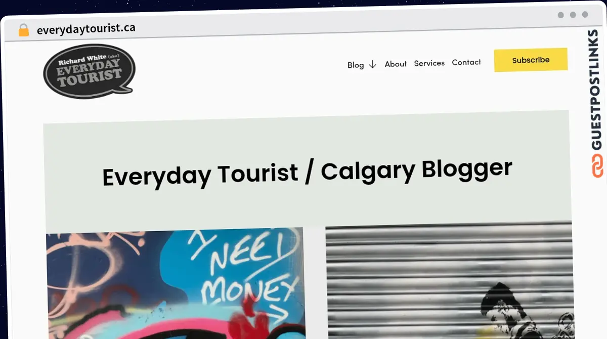 Publish Guest Post on everydaytourist.ca