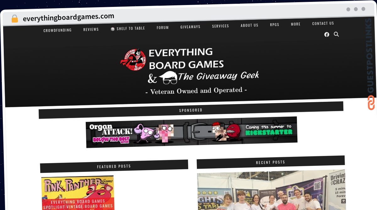 Publish Guest Post on everythingboardgames.com