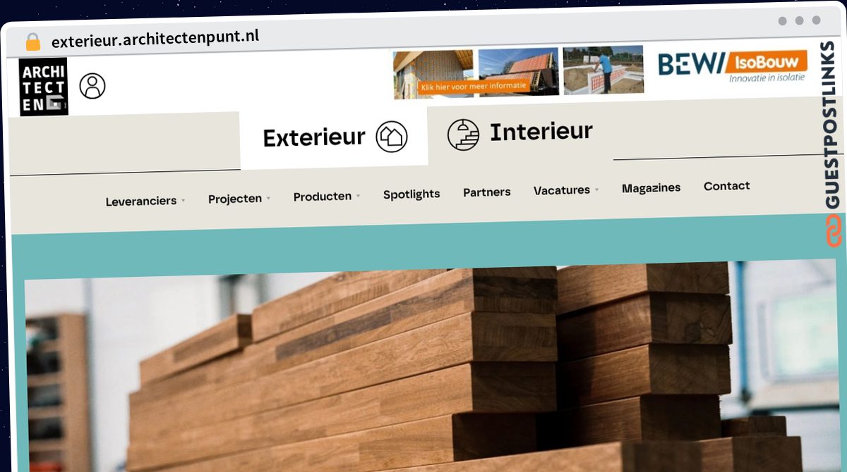 Publish Guest Post on exterieur.architectenpunt.nl