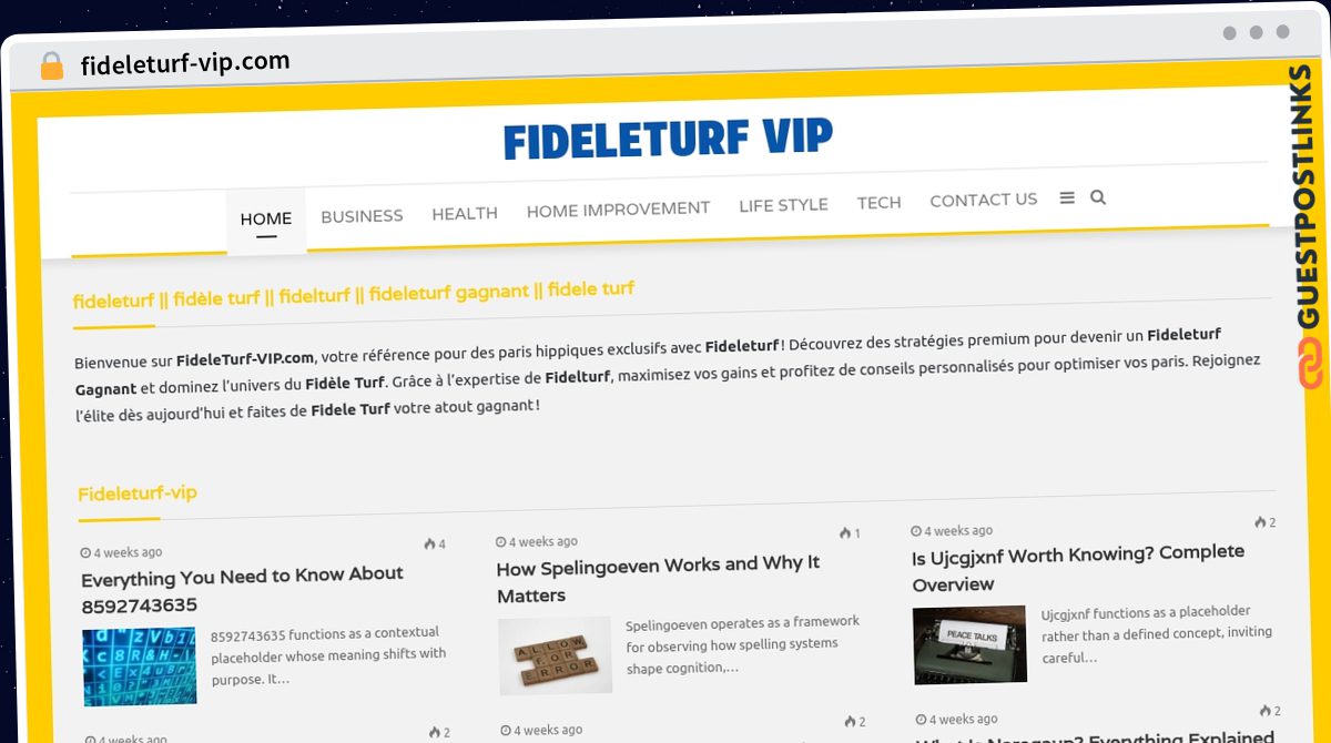 Publish Guest Post on fideleturf-vip.com