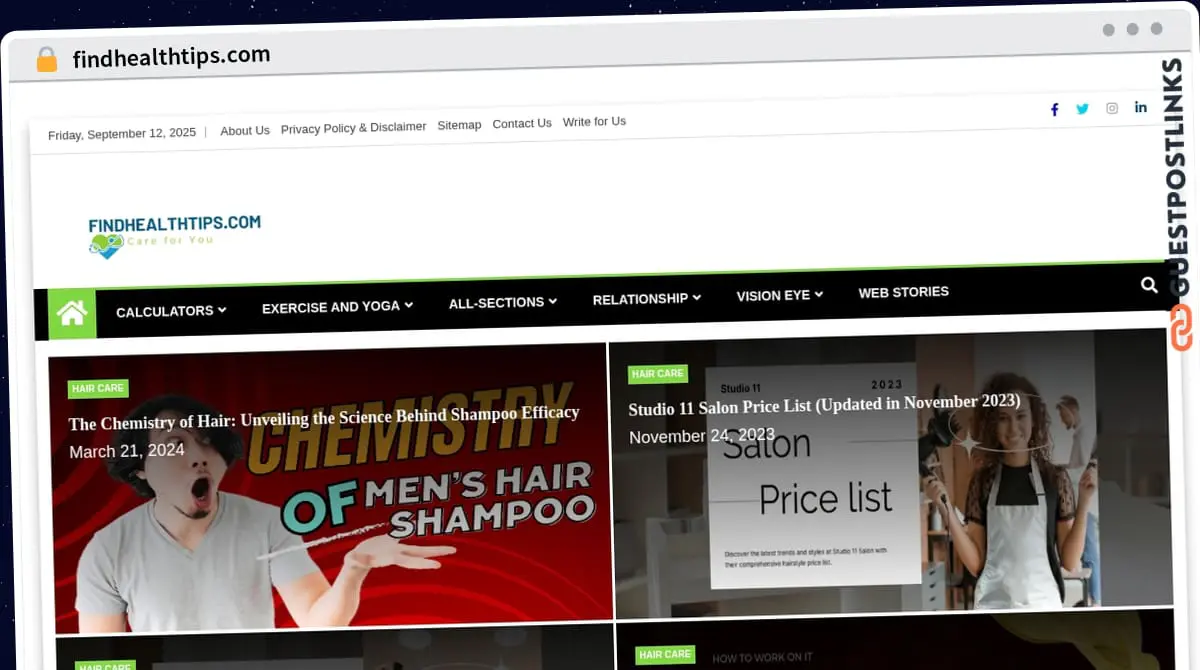 Publish Guest Post on findhealthtips.com
