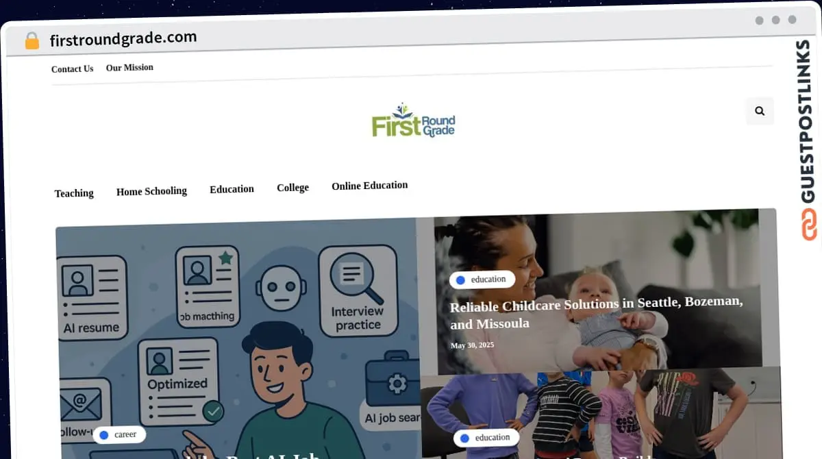 Publish Guest Post on firstroundgrade.com