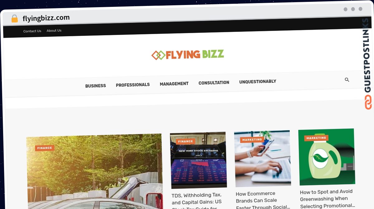 Publish Guest Post on flyingbizz.com