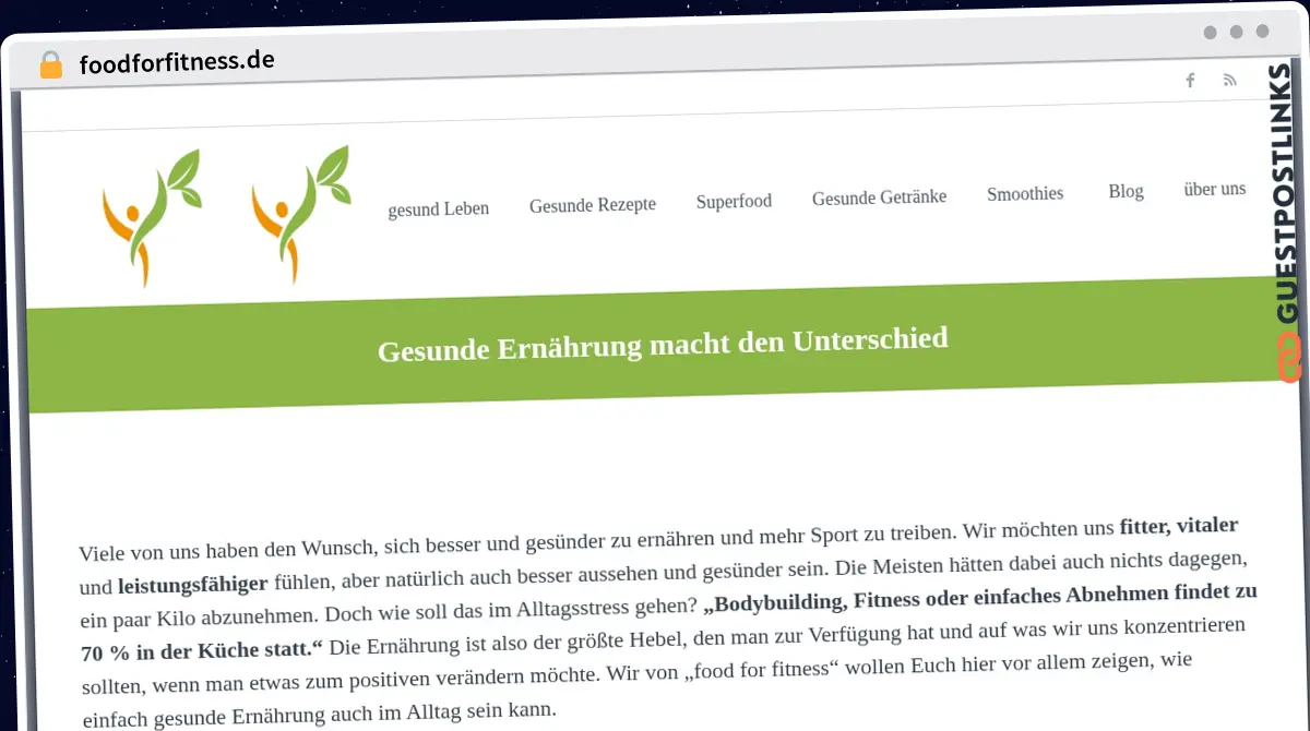 Publish Guest Post on foodforfitness.de