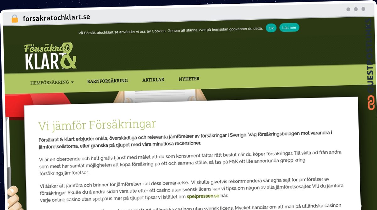 Publish Guest Post on forsakratochklart.se