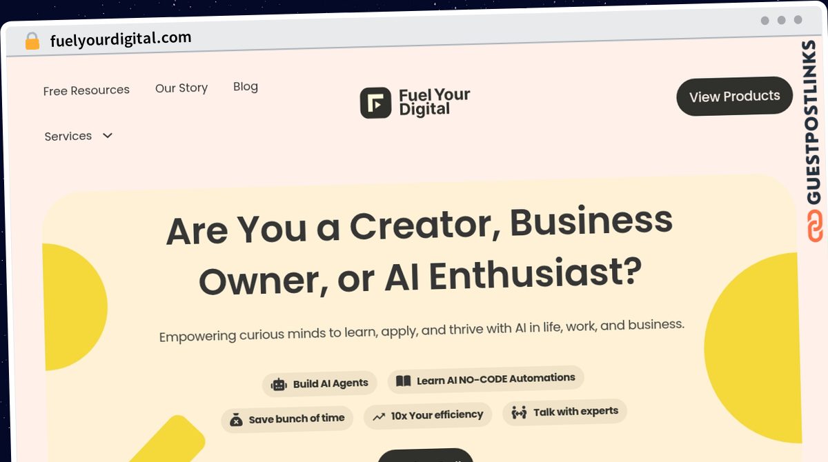 Publish Guest Post on fuelyourdigital.com