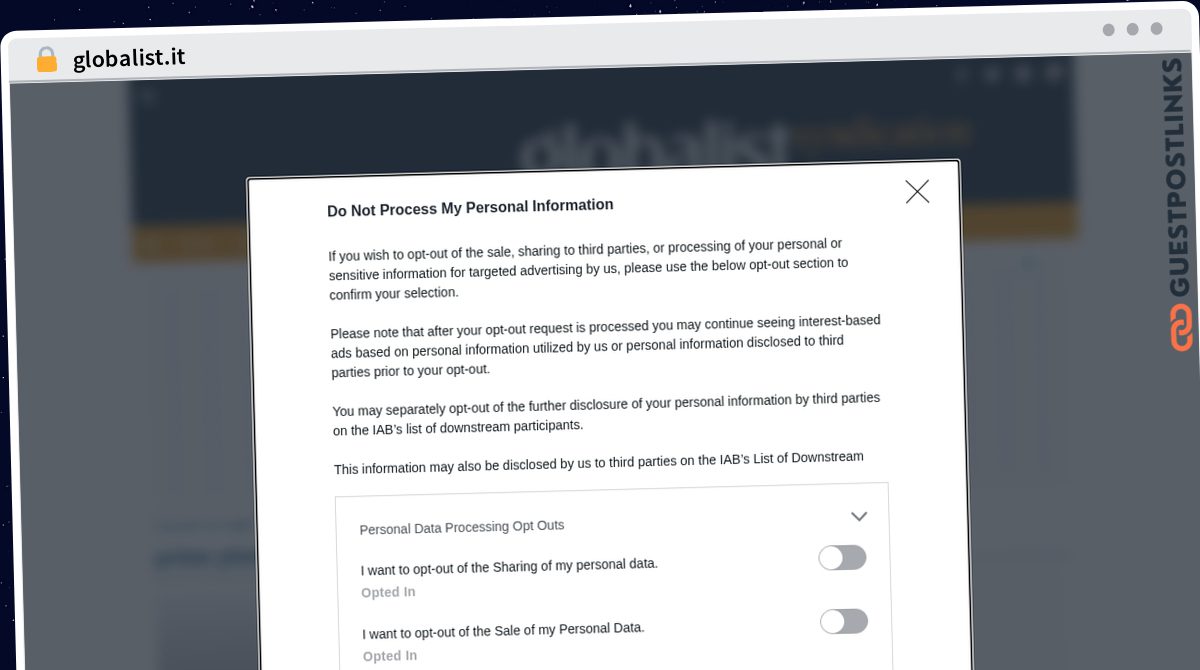 Publish Guest Post on globalist.it