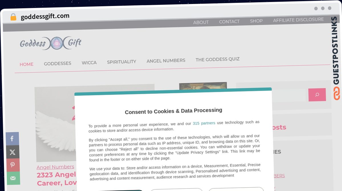 Publish Guest Post on goddessgift.com