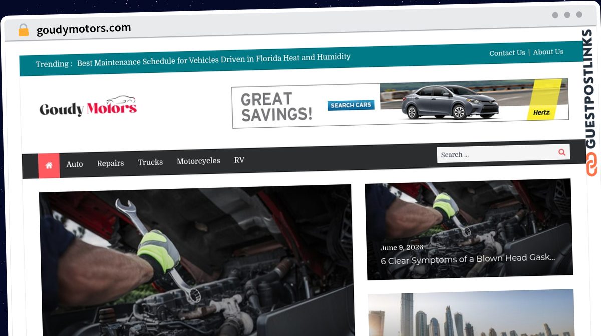 Publish Guest Post on goudymotors.com