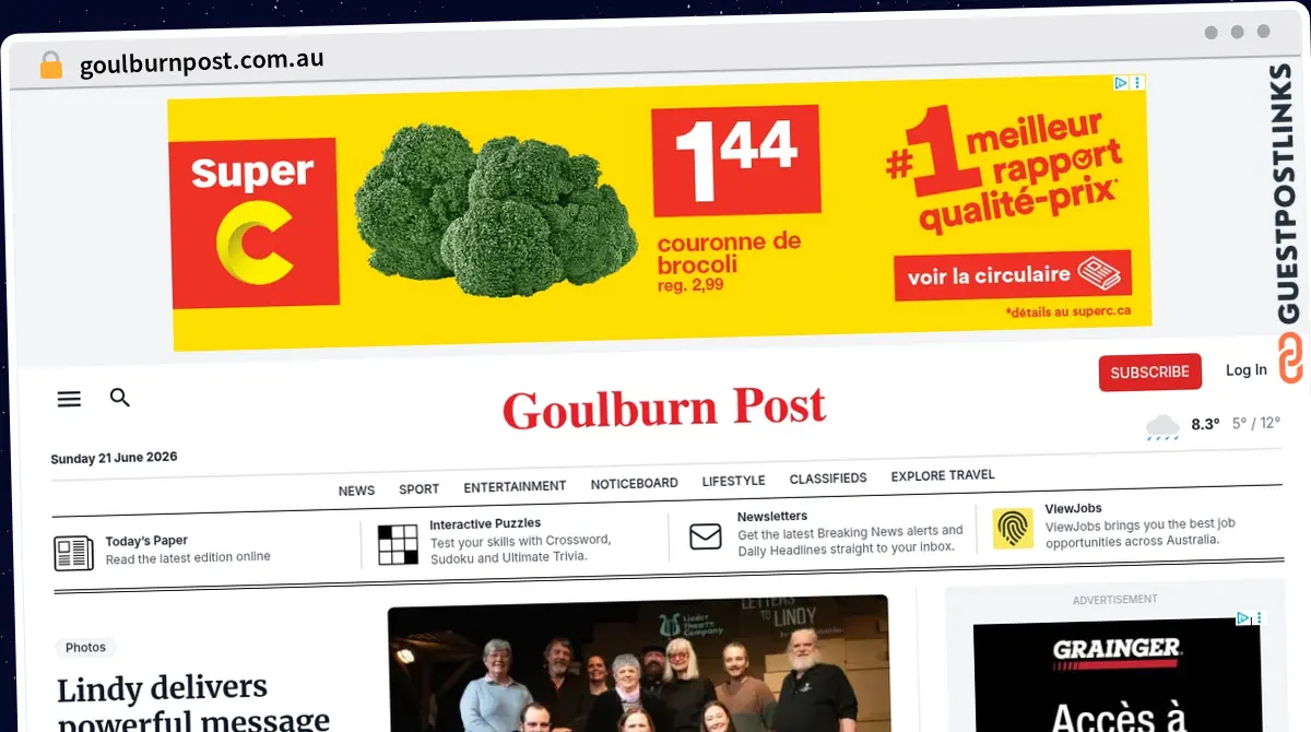 Publish Guest Post on goulburnpost.com.au