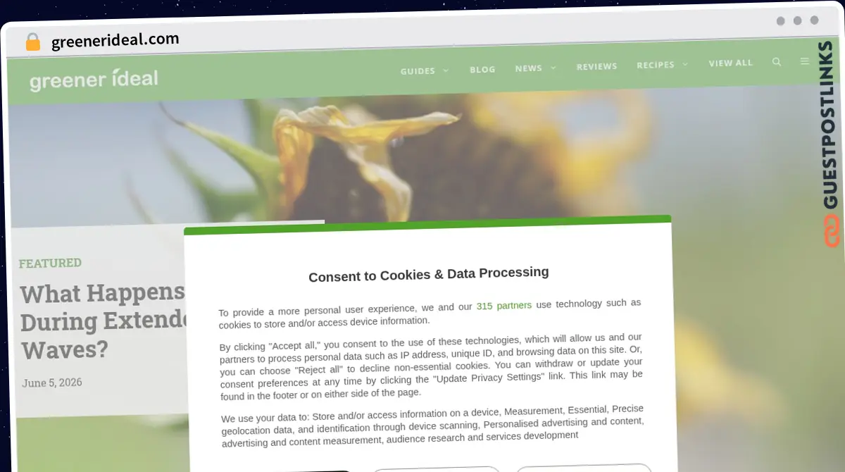 Publish Guest Post on greenerideal.com