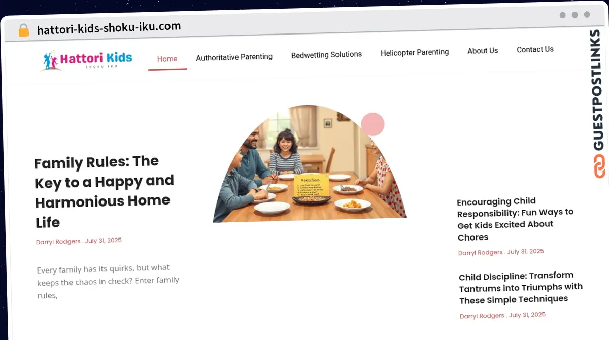 Publish Guest Post on hattori-kids-shoku-iku.com