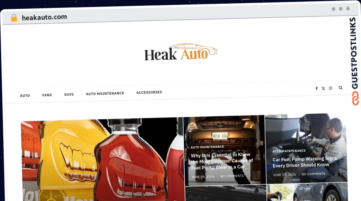 Publish Guest Post on heakauto.com