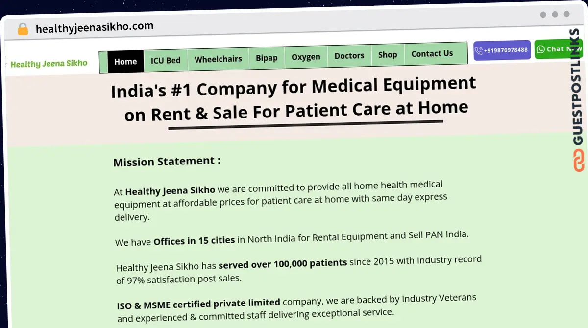 Publish Guest Post on healthyjeenasikho.com