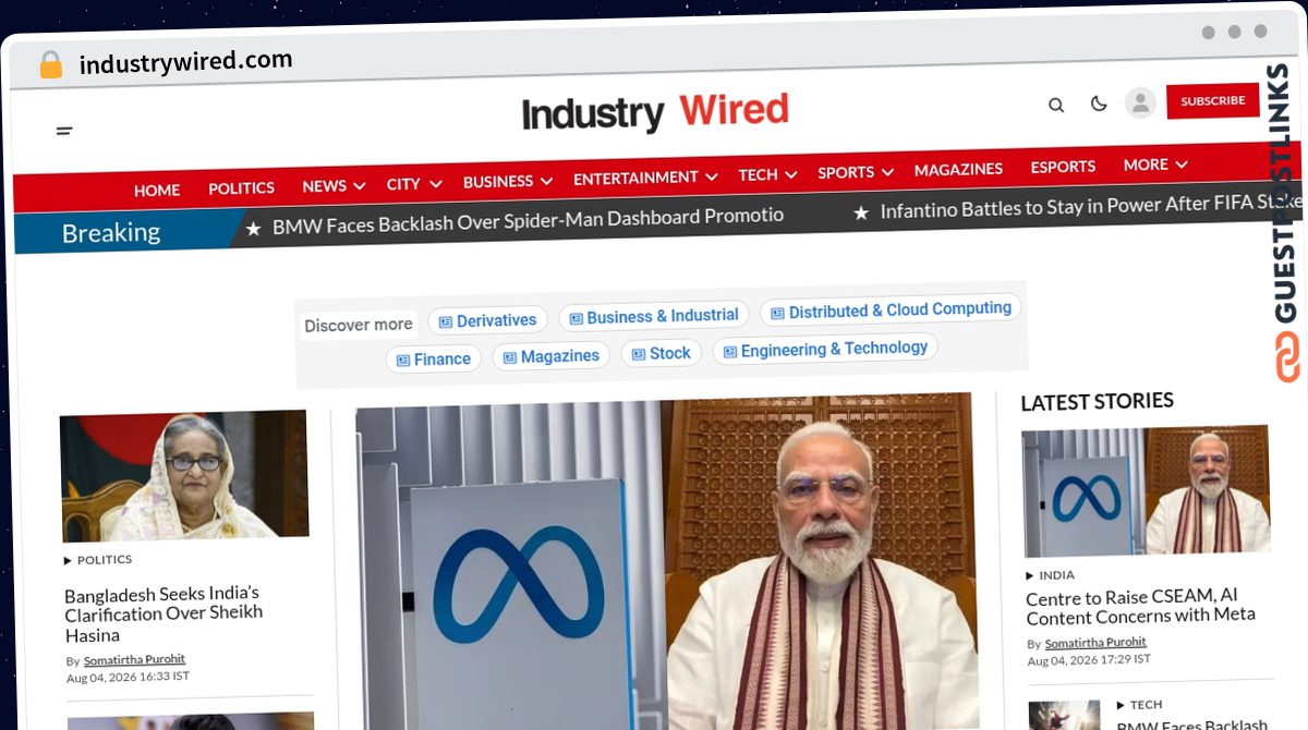 Publish Guest Post on industrywired.com