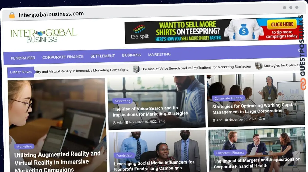 Publish Guest Post on interglobalbusiness.com
