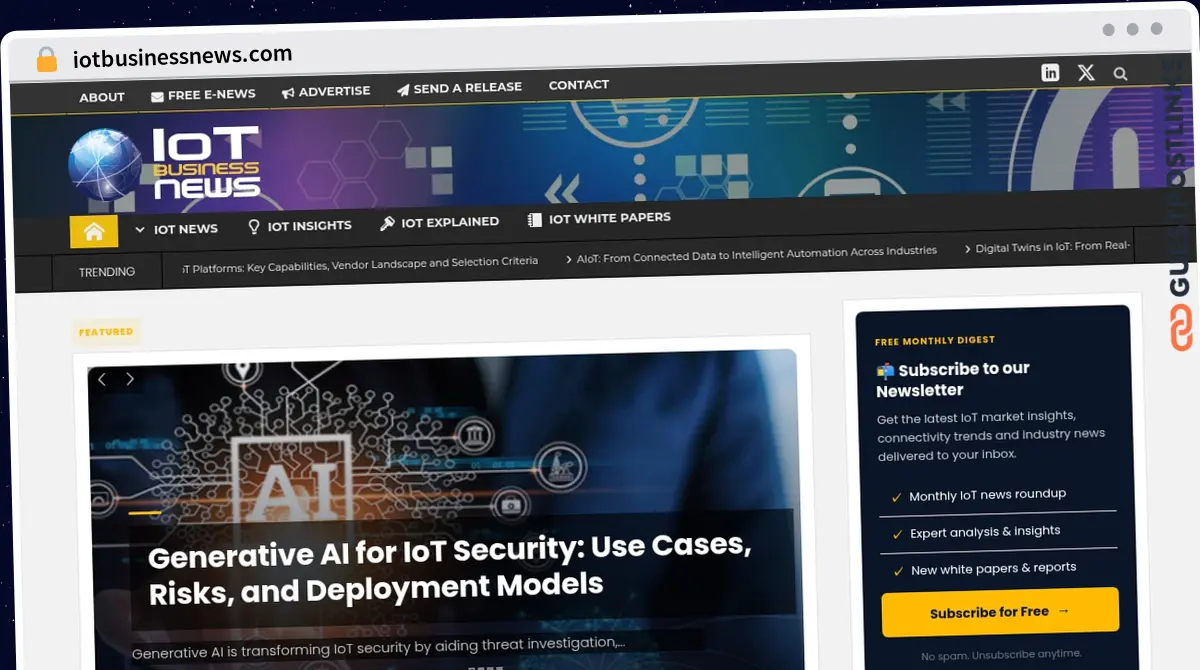 Publish Guest Post on iotbusinessnews.com