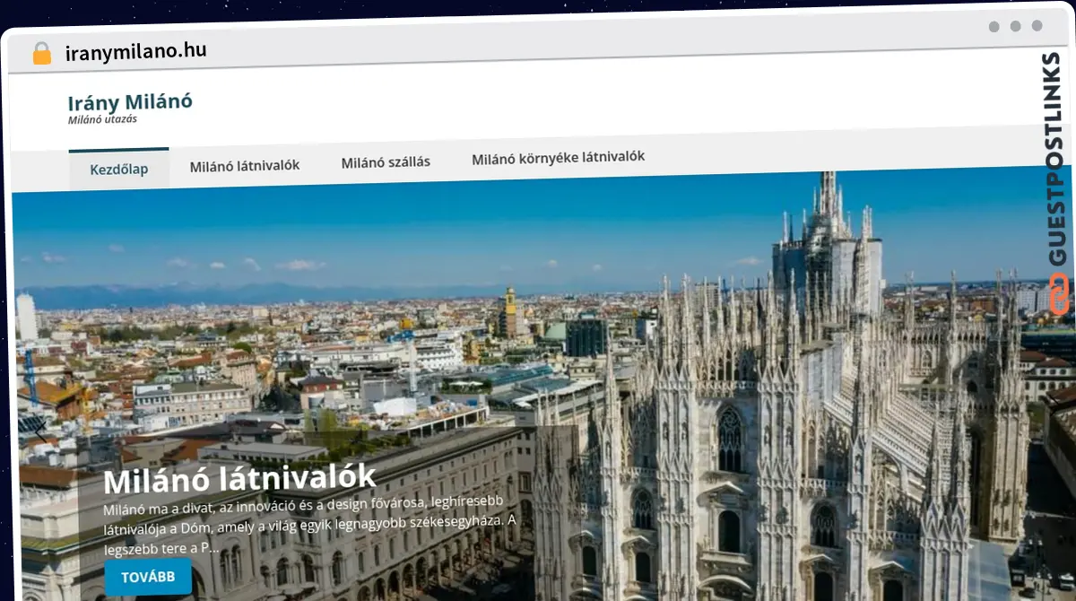 Publish Guest Post on iranymilano.hu