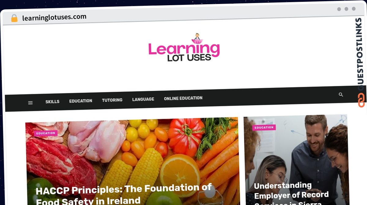 Publish Guest Post on learninglotuses.com