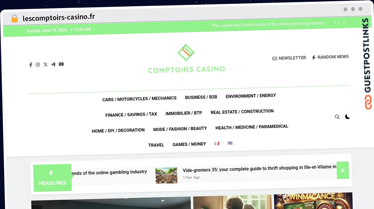 Publish Guest Post on lescomptoirs-casino.fr