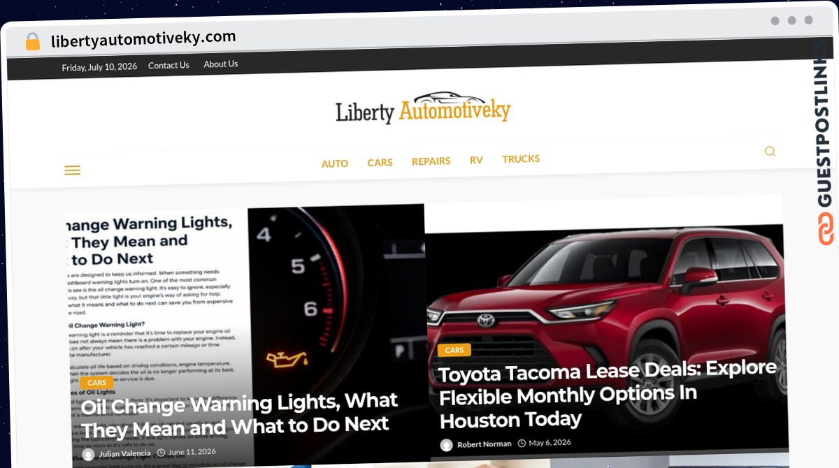 Publish Guest Post on libertyautomotiveky.com