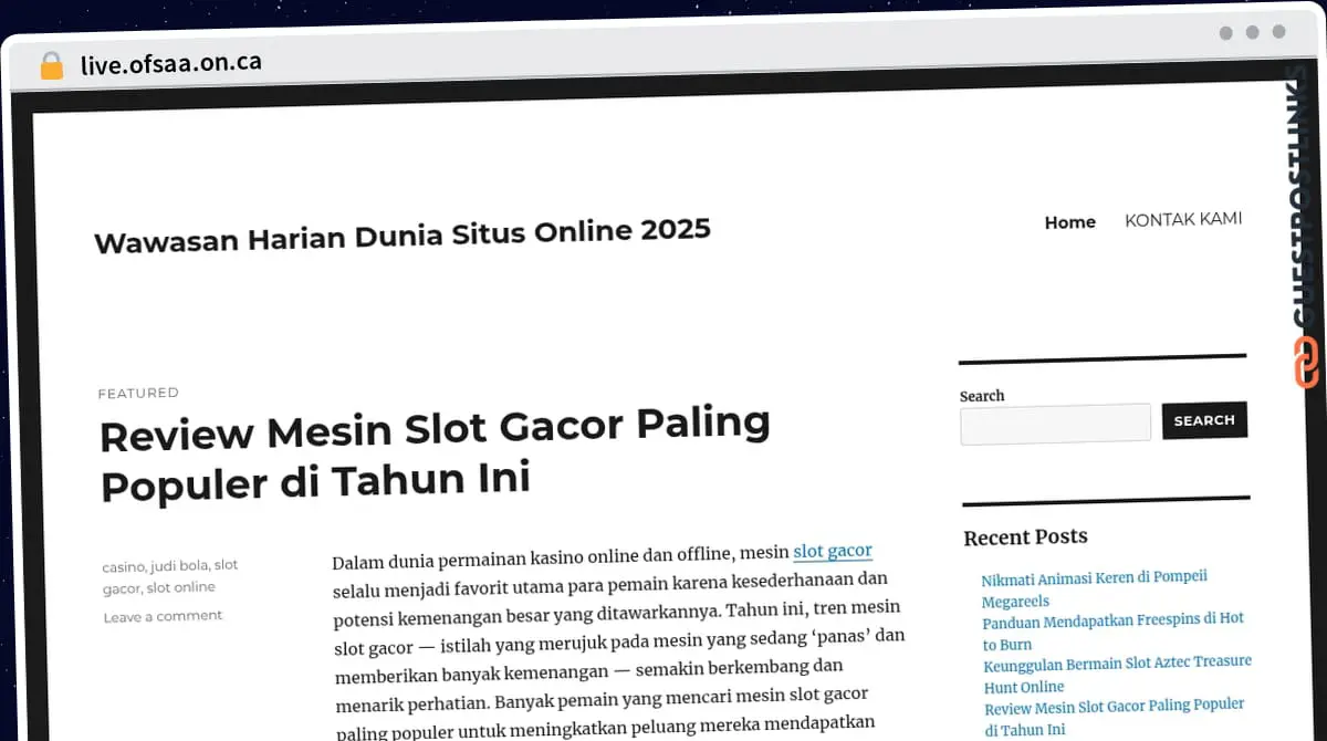 Publish Guest Post on live.ofsaa.on.ca