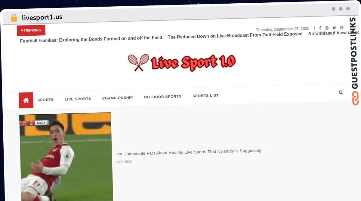 Publish Guest Post on livesport1.us