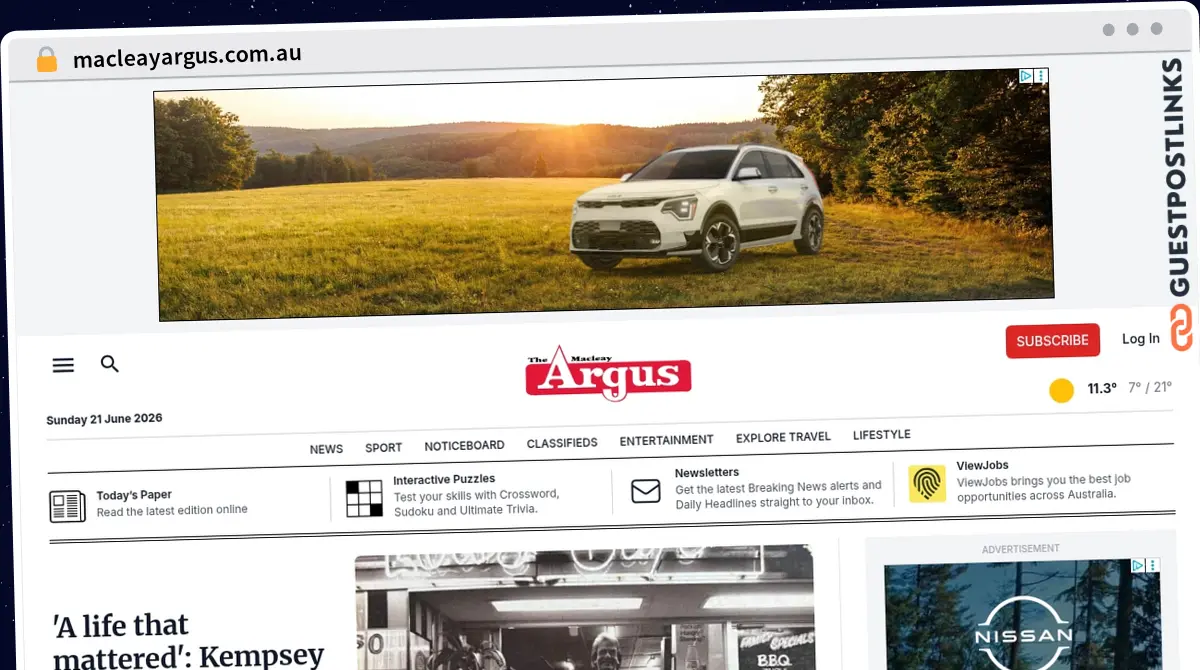 Publish Guest Post on macleayargus.com.au