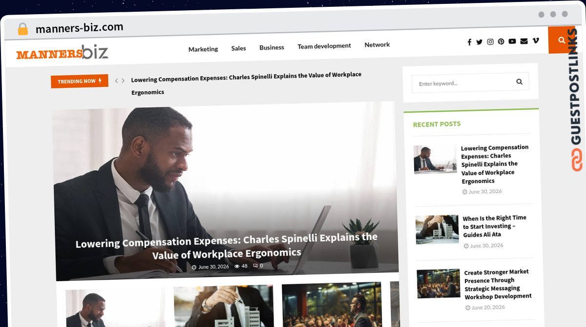 Publish Guest Post on manners-biz.com