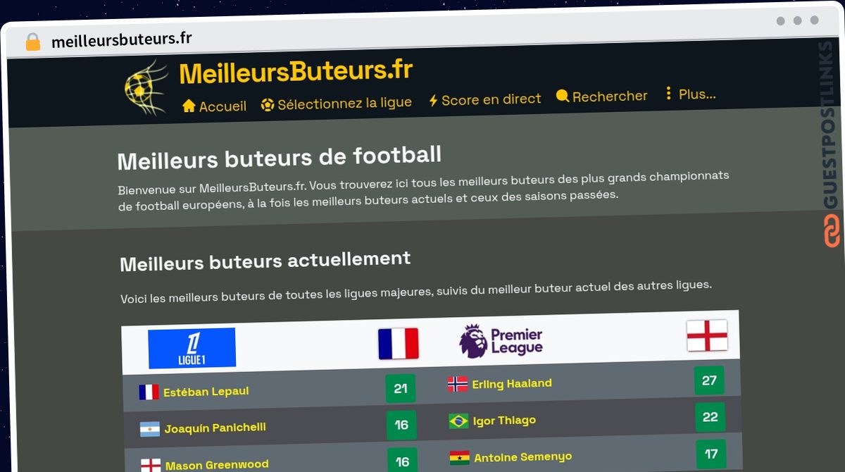 Publish Guest Post on meilleursbuteurs.fr