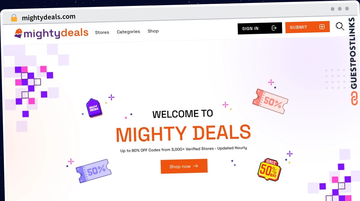Publish Guest Post on mightydeals.com