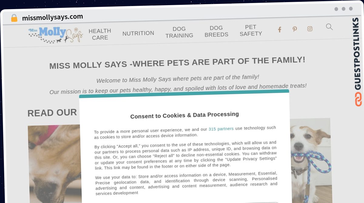Publish Guest Post on missmollysays.com