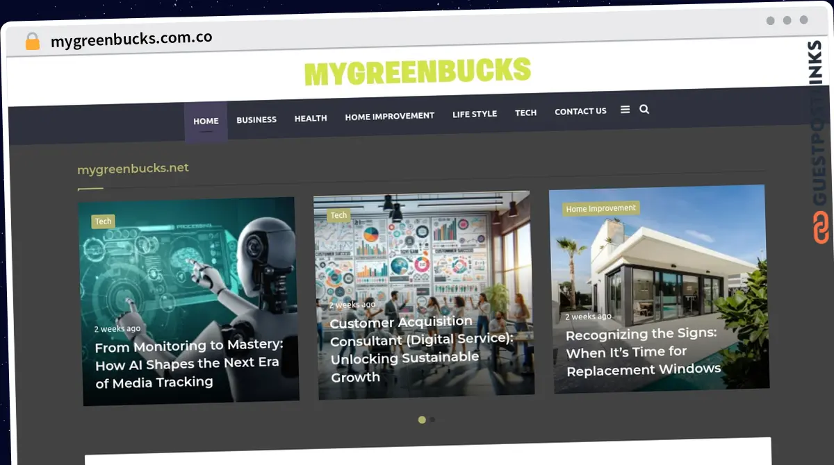 Publish Guest Post on mygreenbucks.com.co