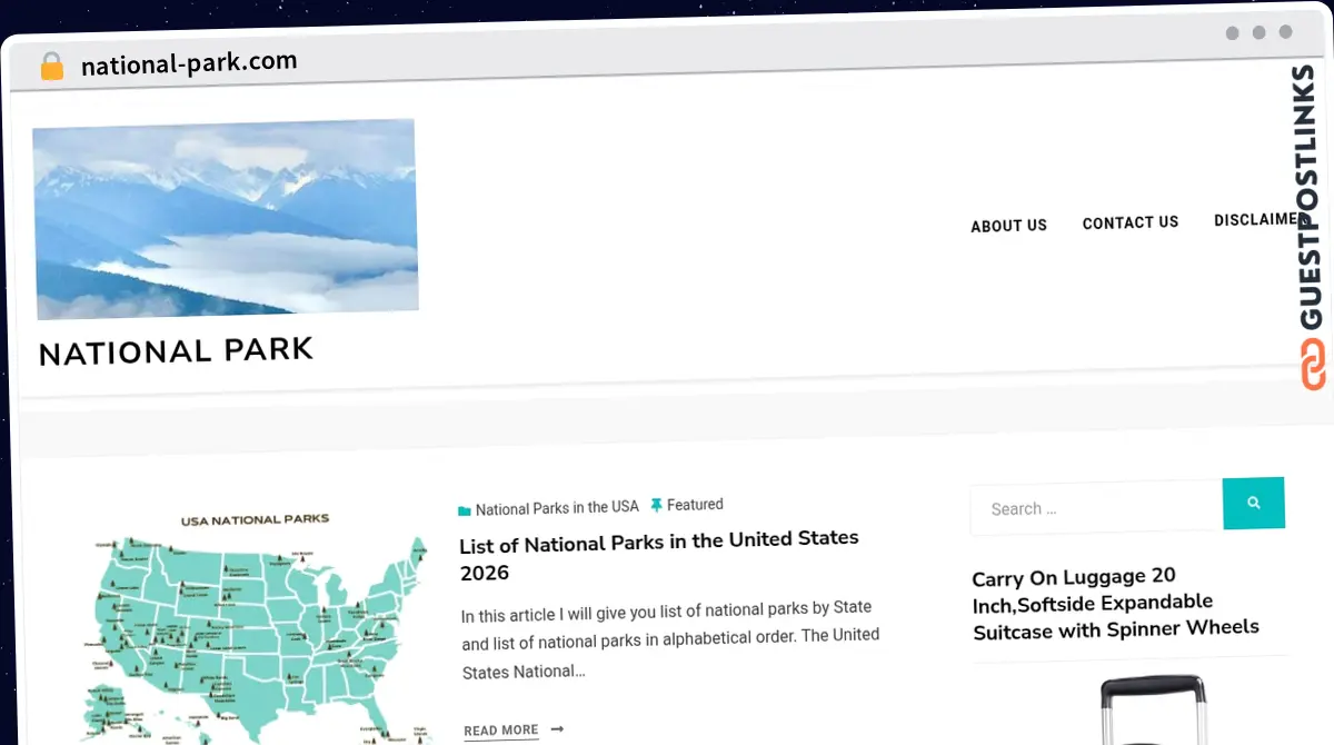 Publish Guest Post on national-park.com