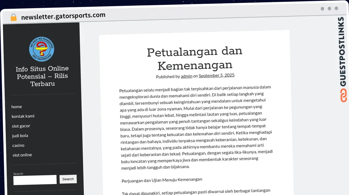 Publish Guest Post on newsletter.gatorsports.com