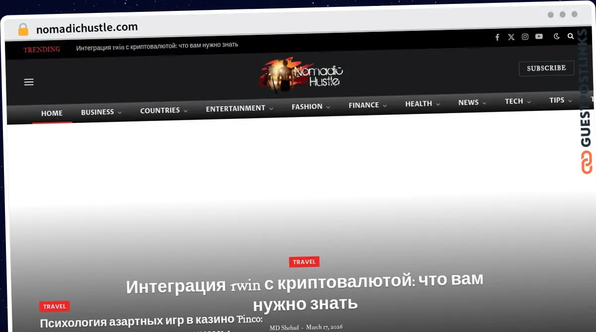 Publish Guest Post on nomadichustle.com