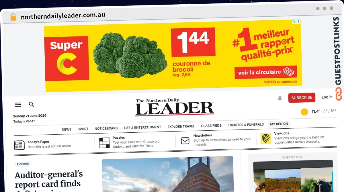 Publish Guest Post on northerndailyleader.com.au