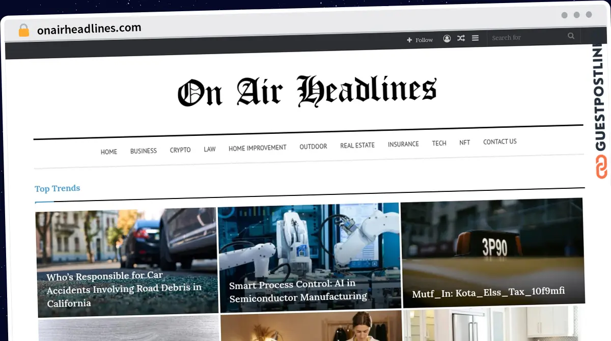 Publish Guest Post on onairheadlines.com