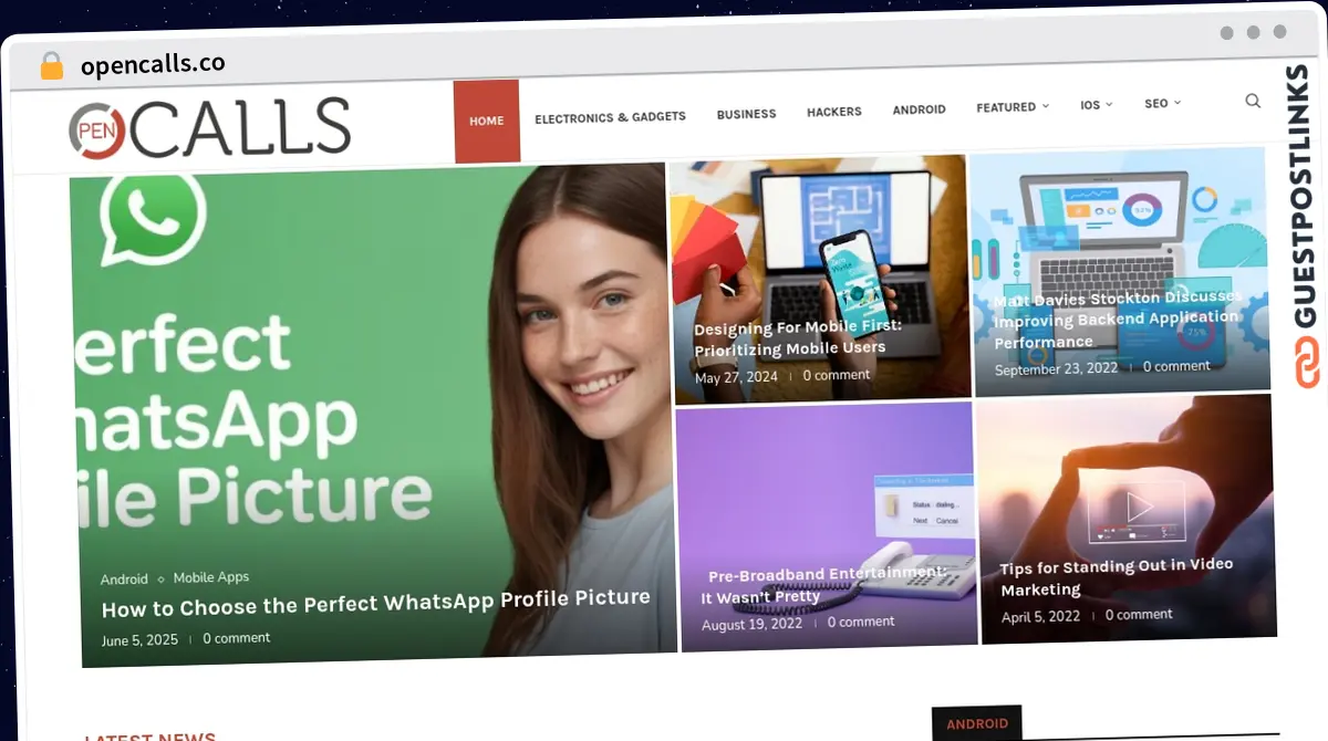 Publish Guest Post on opencalls.co