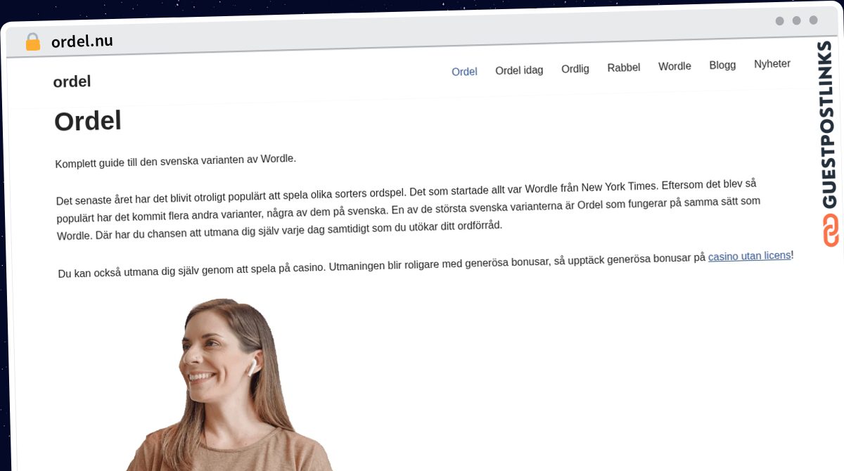 Publish Guest Post on ordel.nu