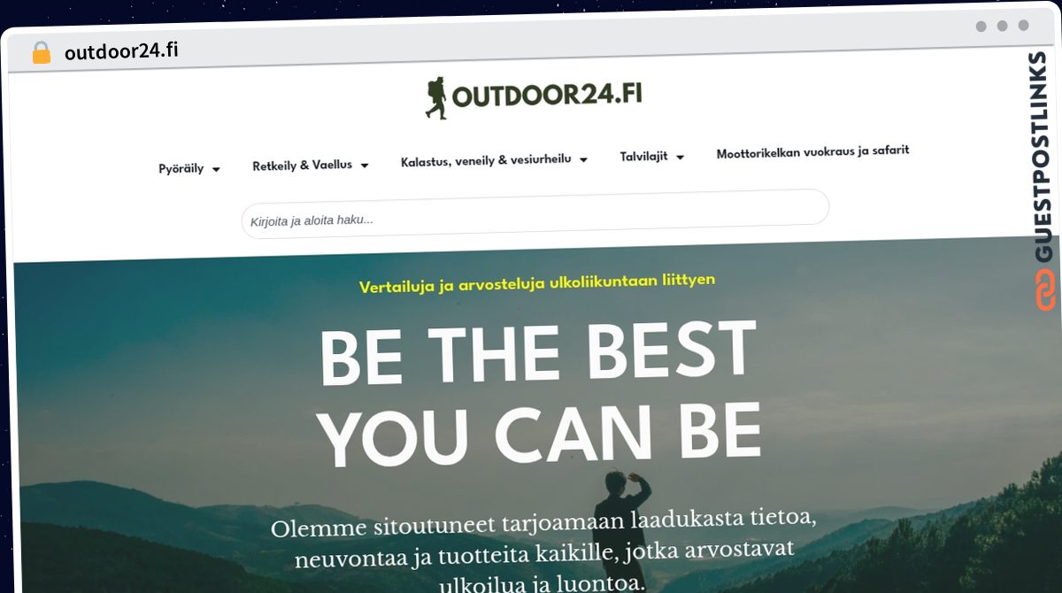 Publish Guest Post on outdoor24.fi