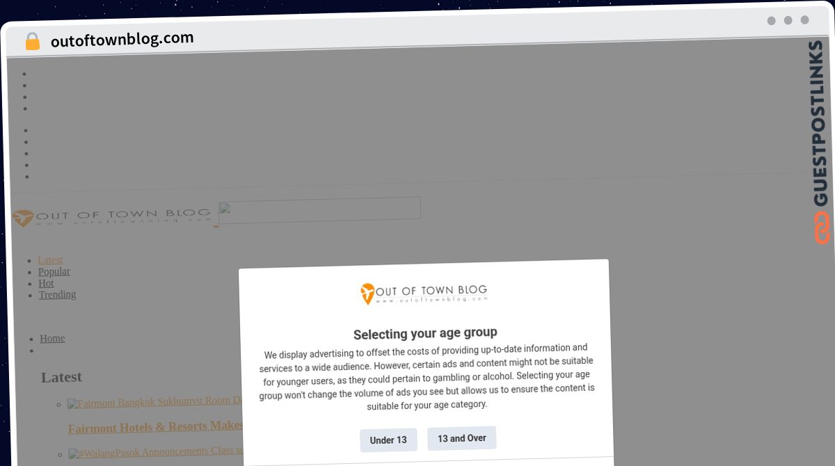 Publish Guest Post on outoftownblog.com