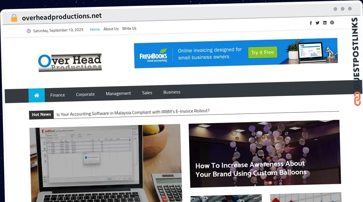 Publish Guest Post on overheadproductions.net