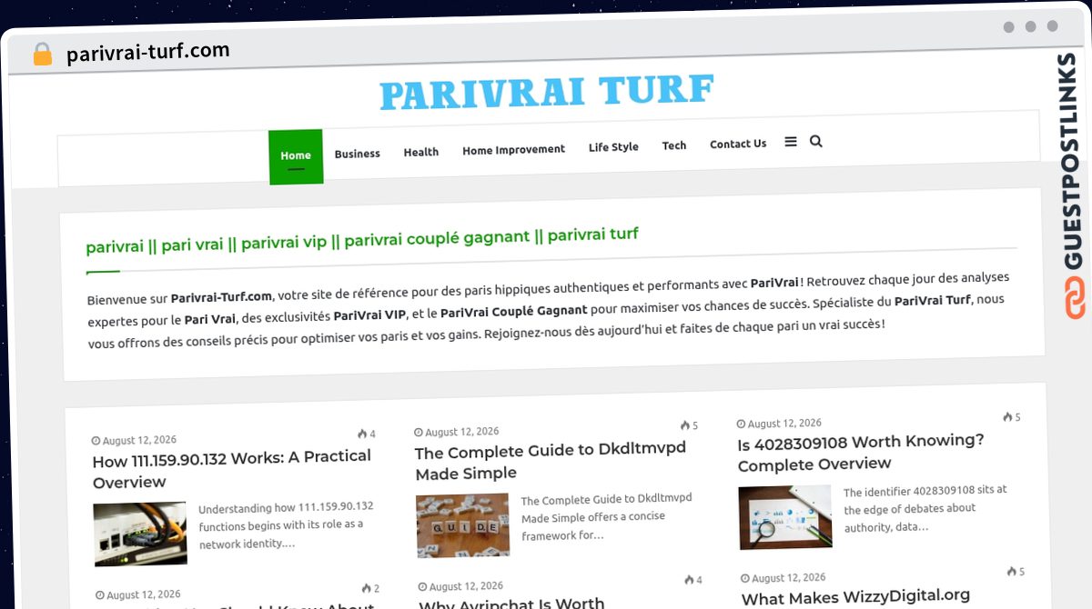 Publish Guest Post on parivrai-turf.com